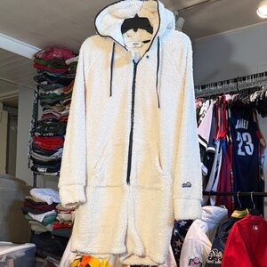 Chubbies Cozy White Hooded Onesie